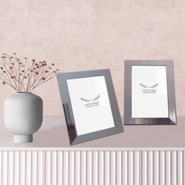 Aberto Design Set de 2 Marcos de Fotos Plata 15 x 21 cm